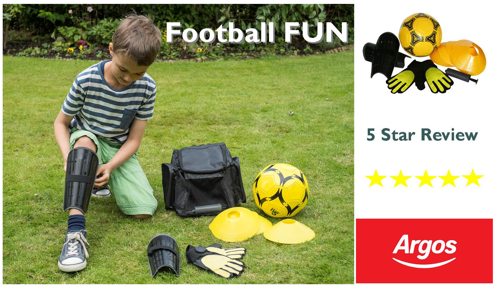Football Training Set and Backpack