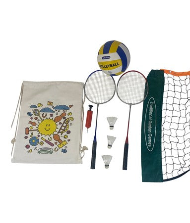 Badminton &amp; Volleyball Set with 5m Net